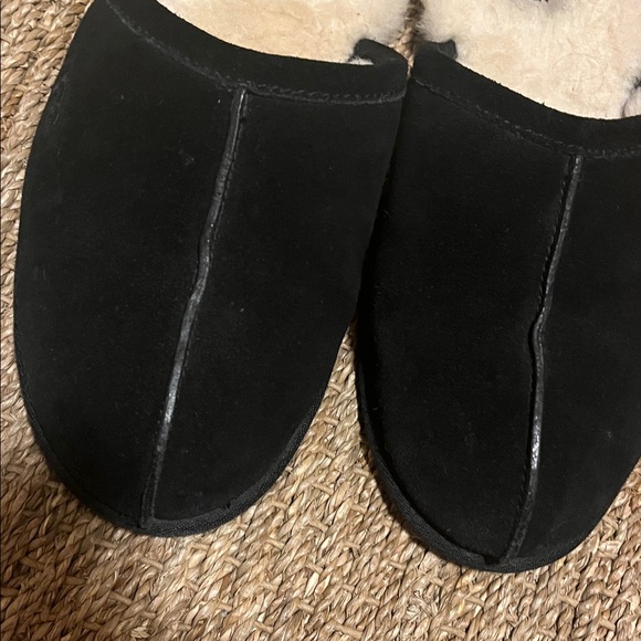 UGG Black Slippers with Cream Lining, real sheep skin, man size 9 main image 13